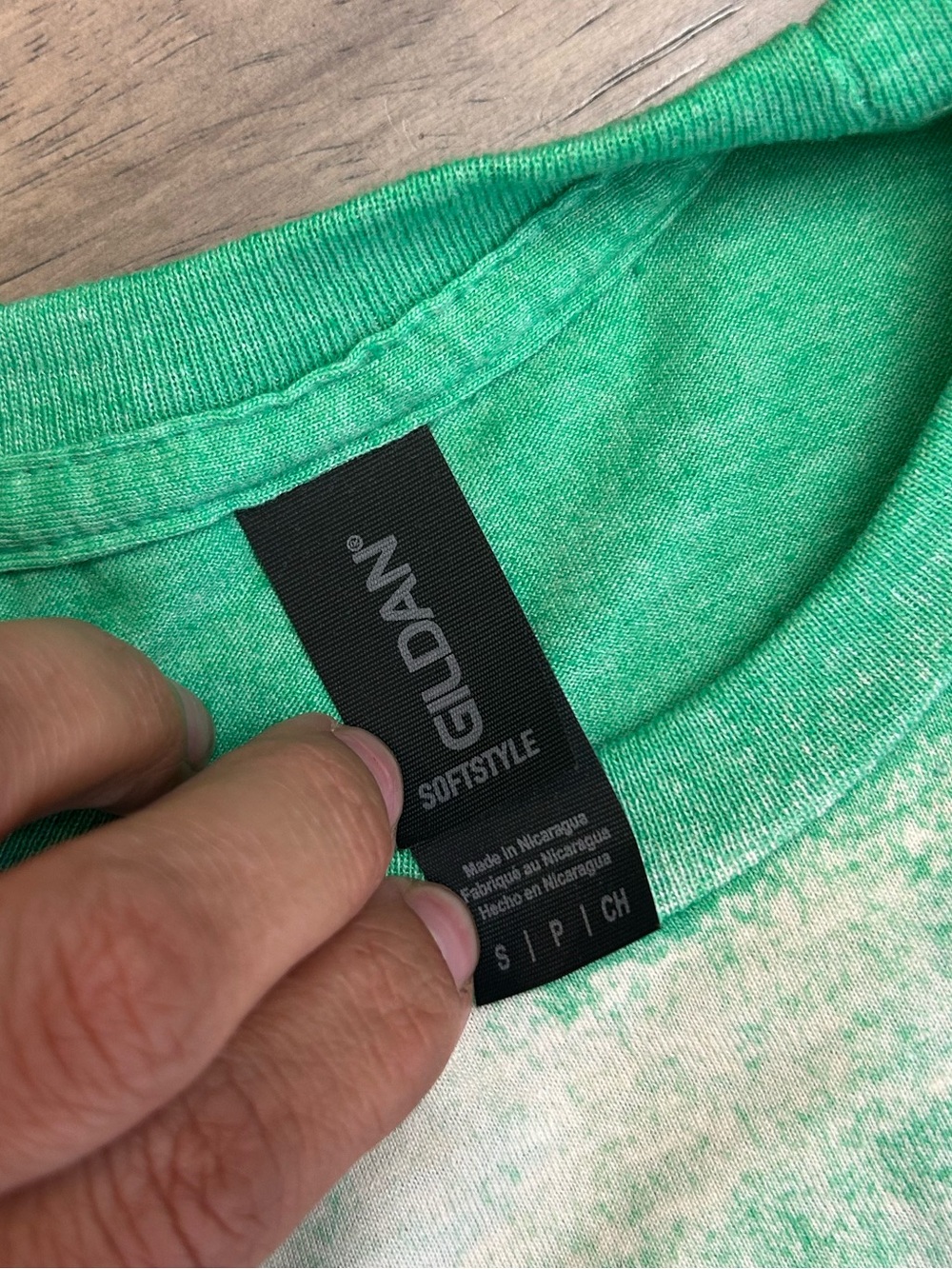 Gildan Green and White Watermelon Moonshine T‑Shirt - Picture 3 of 4